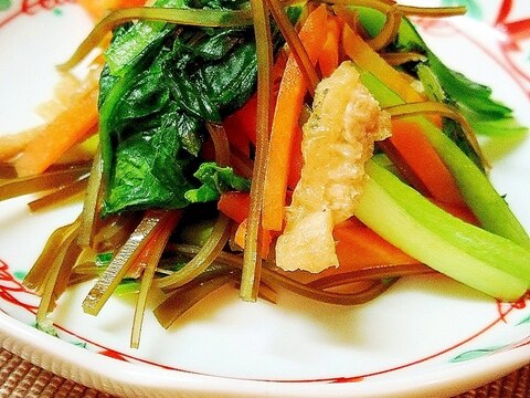 小松菜と揚げのシンプル煮